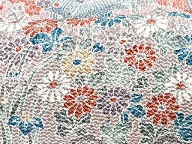 平和屋着物■上質な小紋　風景花文　正絹　逸品　CABB2823xe