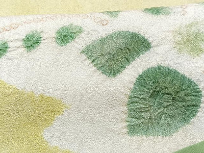 平和屋着物■訪問着　絞り　松皮菱花文　藤　正絹　逸品　CABB2927xe