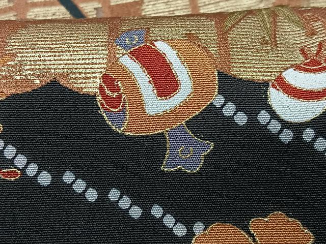 平和屋着物■豪華黒留袖　駒刺繍　御所車宝尽くし花文　金彩　正絹　逸品　CABB2950xe