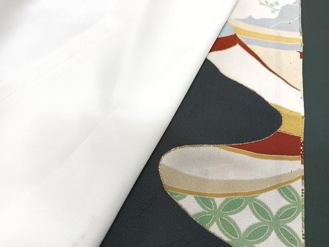 平和屋着物■豪華黒留袖　駒刺繍　花鳥文　金彩　正絹　逸品　CABB3112xe