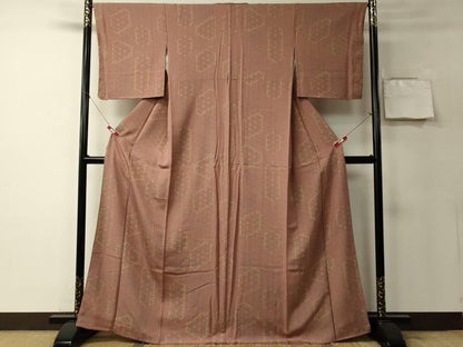 平和屋着物■上質な小紋　舞花文　正絹　逸品　未使用　CABB3209oy