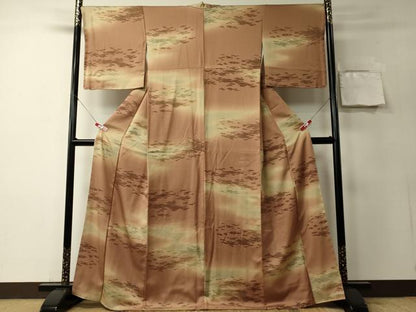 平和屋着物■上質な小紋　霞文　暈し染め　正絹　逸品　未使用　CABB3211oy