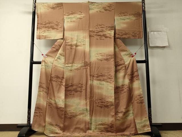 平和屋着物■上質な小紋　霞文　暈し染め　正絹　逸品　未使用　CABB3211oy