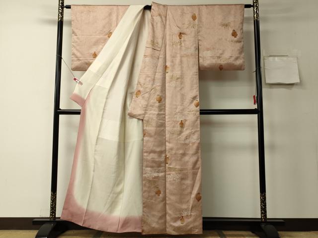 平和屋着物■上質な小紋　陶器　暈し染め　金彩　正絹　逸品　CABB3229oy