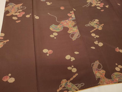 平和屋着物■上質な小紋 絵巻吉祥花文 正絹 逸品 未使用 CABB3331oy