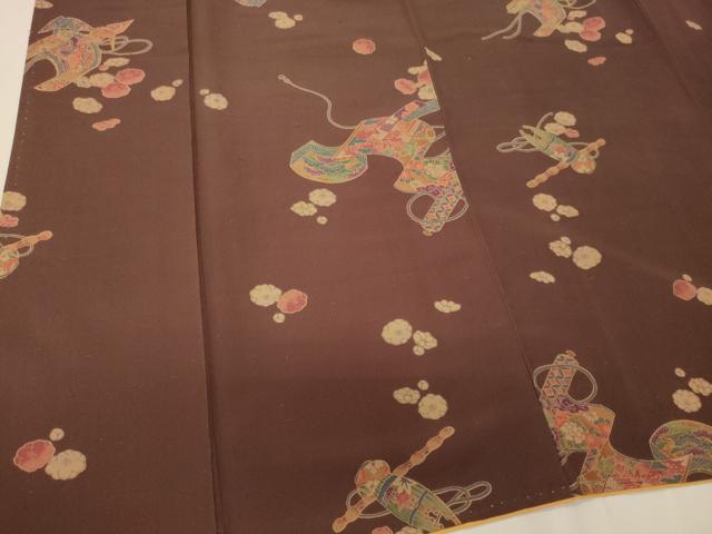 平和屋着物■上質な小紋 絵巻吉祥花文 正絹 逸品 未使用 CABB3331oy
