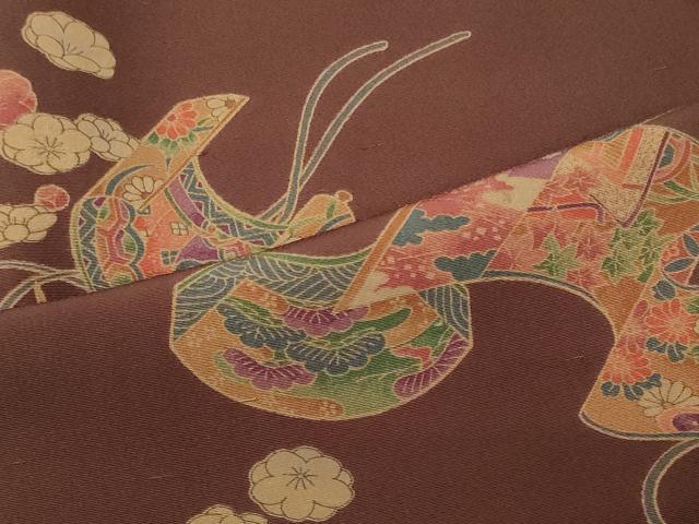 平和屋着物■上質な小紋 絵巻吉祥花文 正絹 逸品 未使用 CABB3331oy