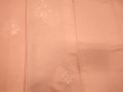 平和屋着物■中国三大刺繍　スワトウ刺繍　色留訪問着　亀甲草花文　赤香色　正絹　逸品　CABB3344oy