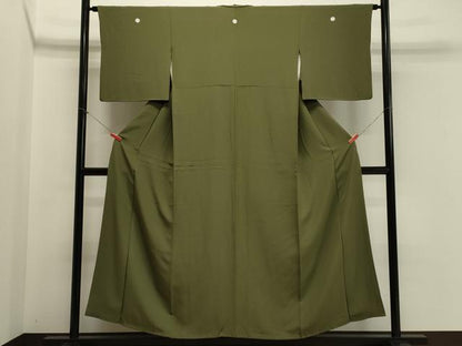 平和屋着物■上質な色無地　岩井茶色　正絹　逸品　CABB3372oy