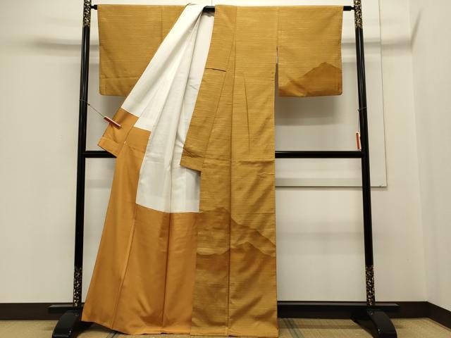 平和屋着物■訪問着 紬地 遠山文 正絹 逸品 CABB3491oy