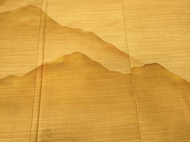 平和屋着物■訪問着 紬地 遠山文 正絹 逸品 CABB3491oy