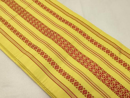 平和屋着物◎本場筑前博多織 両面 半幅帯 献上 正絹 逸品 CABB3547oy