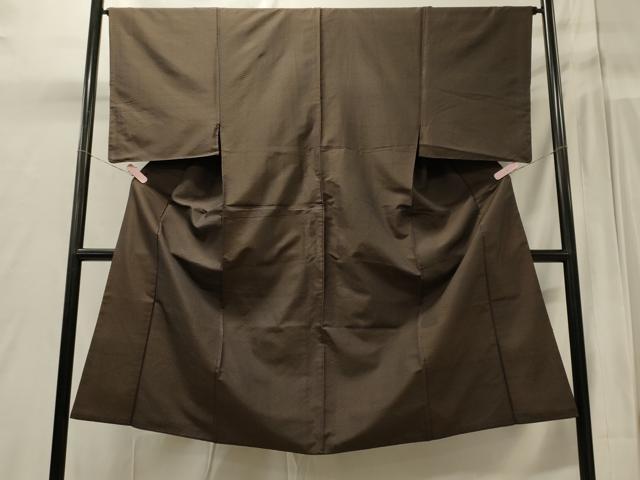 平和屋着物■男性　紬　横段文　正絹　逸品　CABB3600oy