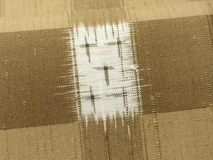 平和屋着物■上質な紬　格子柄　正絹　逸品　CABB3614fb