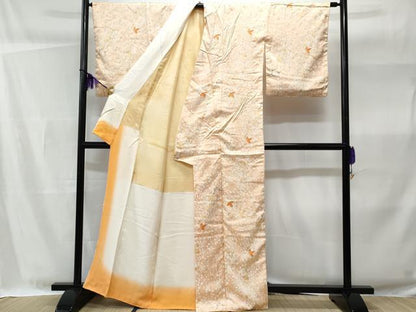 平和屋着物■上質な小紋　枝花文　正絹　逸品　CABB3623fb