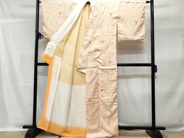 平和屋着物■上質な小紋　枝花文　正絹　逸品　CABB3623fb