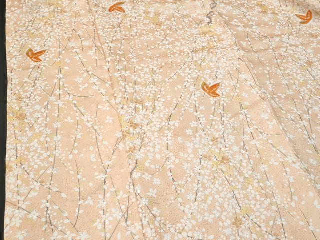 平和屋着物■上質な小紋　枝花文　正絹　逸品　CABB3623fb