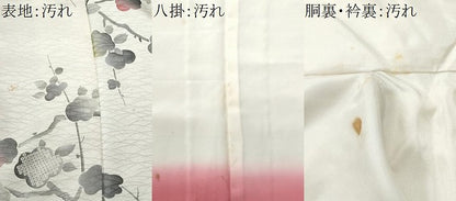 平和屋着物■上質な小紋　枝梅文　暈し染め　正絹　逸品　CABB3625fb
