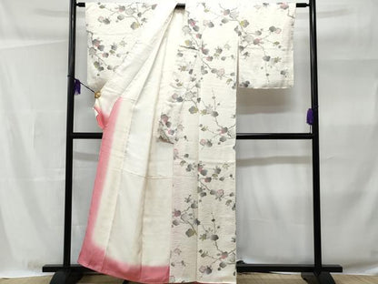 平和屋着物■上質な小紋　枝梅文　暈し染め　正絹　逸品　CABB3625fb