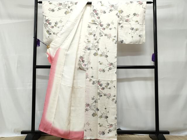 平和屋着物■上質な小紋　枝梅文　暈し染め　正絹　逸品　CABB3625fb