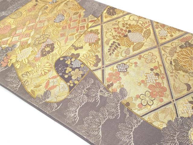 平和屋着物◎六通柄袋帯　唐織　小袖風薫　金糸　引箔　正絹　逸品　CABB3671fb