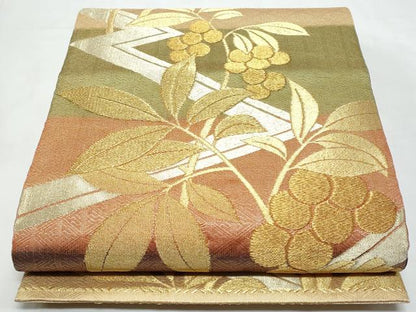 平和屋着物◎佐賀錦　六通柄袋帯　南天文　正絹　逸品　CABB3686fb