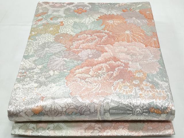 平和屋着物◎佐賀錦　六通柄袋帯　花車文　金銀糸　正絹　逸品　CABB3695fb