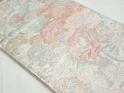 平和屋着物◎佐賀錦　六通柄袋帯　花車文　金銀糸　正絹　逸品　CABB3695fb