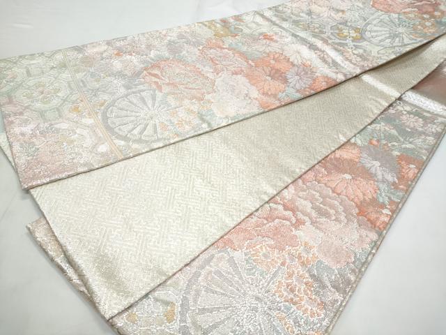 平和屋着物◎佐賀錦　六通柄袋帯　花車文　金銀糸　正絹　逸品　CABB3695fb