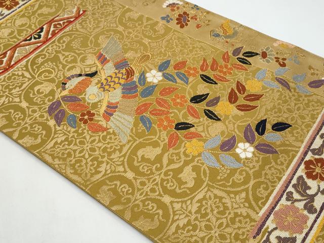 平和屋着物◎六通柄袋帯　正倉院　飛鳥　金糸　正絹　逸品　CABB3699fb