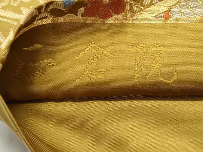 平和屋着物◎六通柄袋帯　正倉院　飛鳥　金糸　正絹　逸品　CABB3699fb