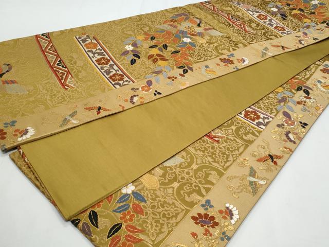 平和屋着物◎六通柄袋帯　正倉院　飛鳥　金糸　正絹　逸品　CABB3699fb