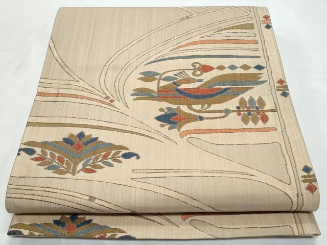 平和屋着物◎六通柄袋帯　古都更紗　正絹　逸品　CABB3719fb
