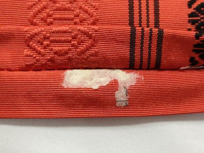 平和屋着物◎本場筑前博多織　両面　半幅帯　献上　正絹　逸品　CABB3739fb