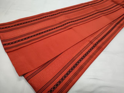 平和屋着物◎本場筑前博多織　両面　半幅帯　献上　正絹　逸品　CABB3739fb