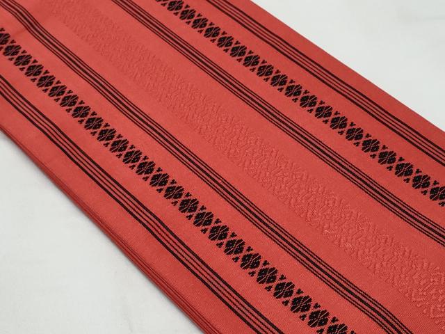 平和屋着物◎本場筑前博多織　半幅帯　献上　吉弥帯　脇山忠道作　証紙付き　正絹　逸品　CABB3741fb
