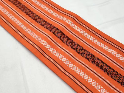 平和屋着物◎本場筑前博多織　半幅帯　献上　正絹　逸品　CABB3743fb