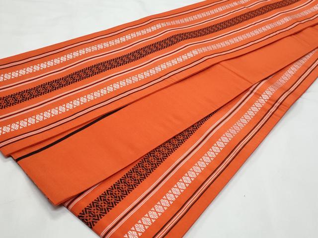 平和屋着物◎本場筑前博多織　半幅帯　献上　正絹　逸品　CABB3743fb