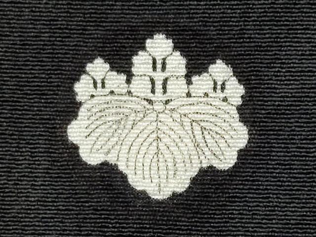 平和屋着物■豪華黒留袖 駒刺繍 扇面飛鶴文 金彩 正絹 逸品 CABB3763fb