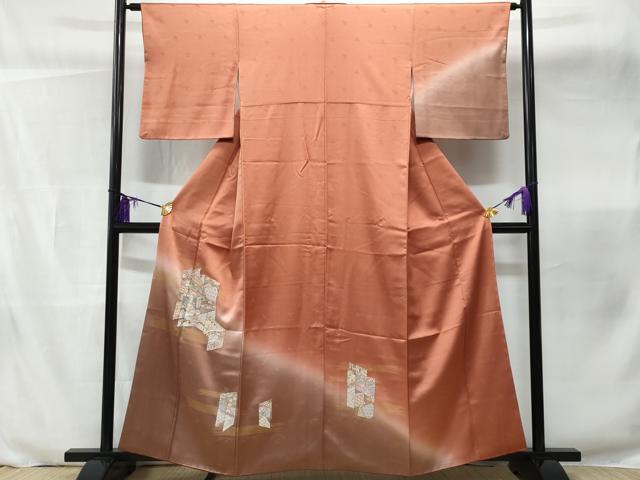 平和屋着物■中国三大刺繍　相良刺繍　総刺繍　訪問着　屏風　暈し染め　金彩　正絹　逸品　CABB3779fb
