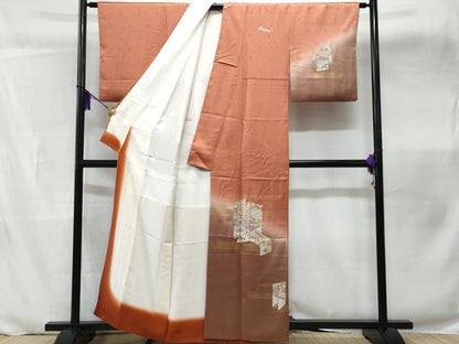 平和屋着物■中国三大刺繍　相良刺繍　総刺繍　訪問着　屏風　暈し染め　金彩　正絹　逸品　CABB3779fb