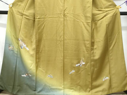平和屋着物■訪問着　琵琶　暈し染め　金銀彩　正絹　逸品　CABB3791fb