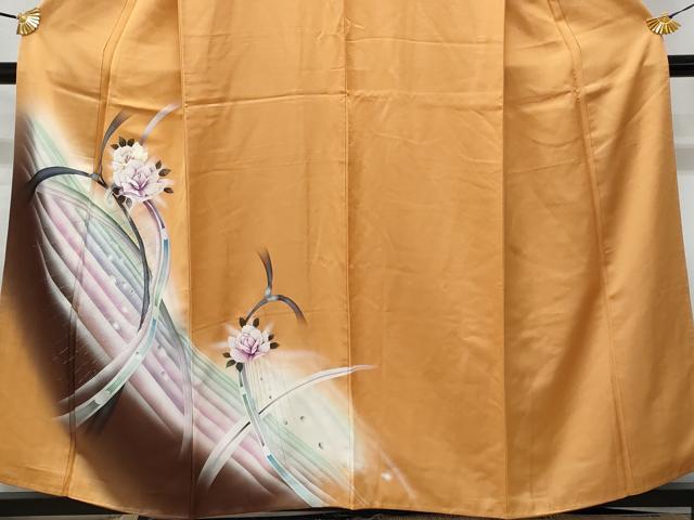 平和屋着物■訪問着　草花文　暈し染め　銀彩　正絹　逸品　CABB3894fb