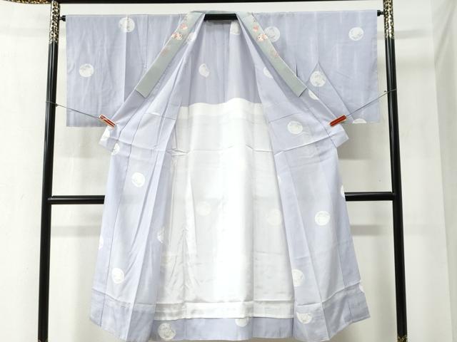 平和屋着物●長襦袢　無双仕立て　草花丸文　半衿刺繍　正絹　逸品　未使用　CABB4004yc