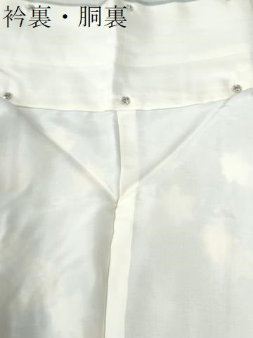 平和屋着物●訪問着　絞り　貝桶松竹梅舞花文　暈し染め　金彩　正絹　逸品　CABB4005yc