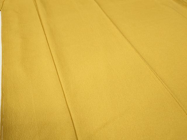 平和屋着物○上質な色無地 山吹茶色 正絹 逸品 未使用 CABB4008yc