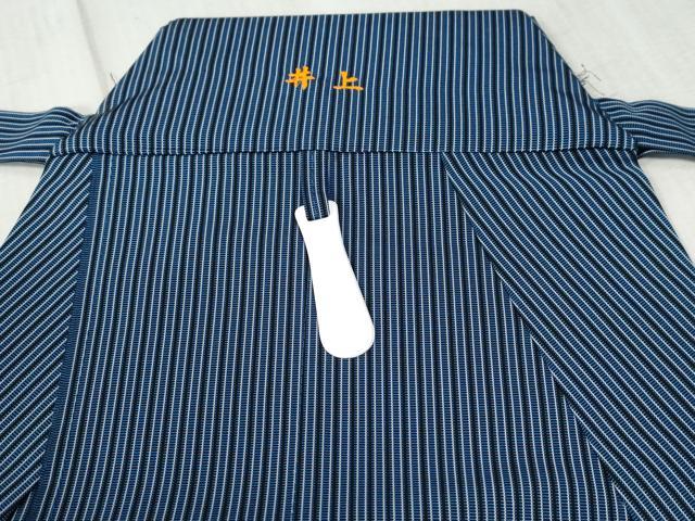 平和屋着物●男性　馬乗り袴　米鷹平　作家物　間道　反端付き　正絹　逸品　CAAZ3475yc 平和屋着物○男性 馬乗り袴 米鷹平 作家物 間道 反端