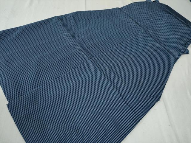 平和屋着物○男性 馬乗袴 縞 金糸 葡萄鼠 正絹 逸品 DAAZ0236ps 平和