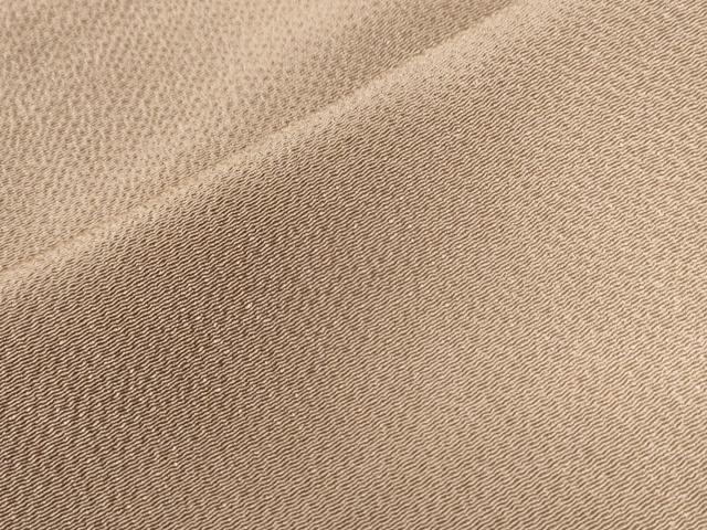 平和屋着物○上質な色無地 南天文 水柿色 鬼しぼ縮緬 正絹