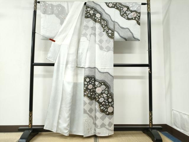 平和屋着物●訪問着　辻が花　絞り　金彩　正絹　逸品　CABB4025yc